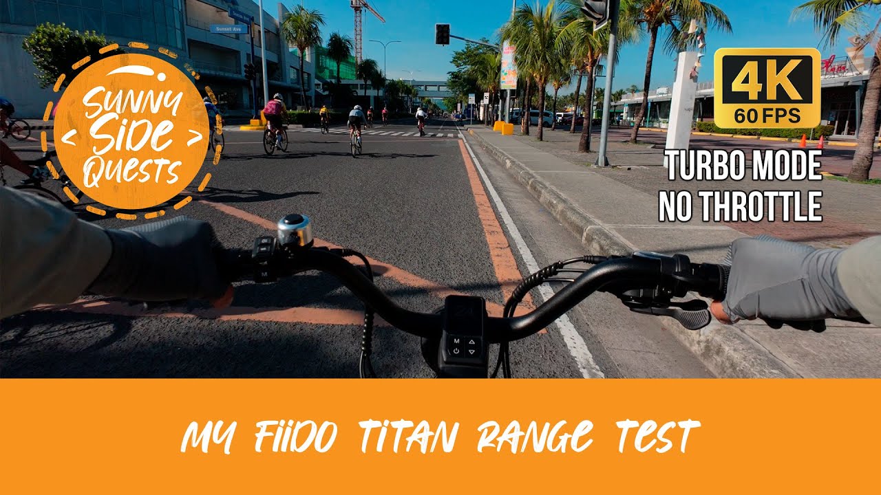 [4K60] Fiido Titan Range Test (Turbo Mode, No Throttle)