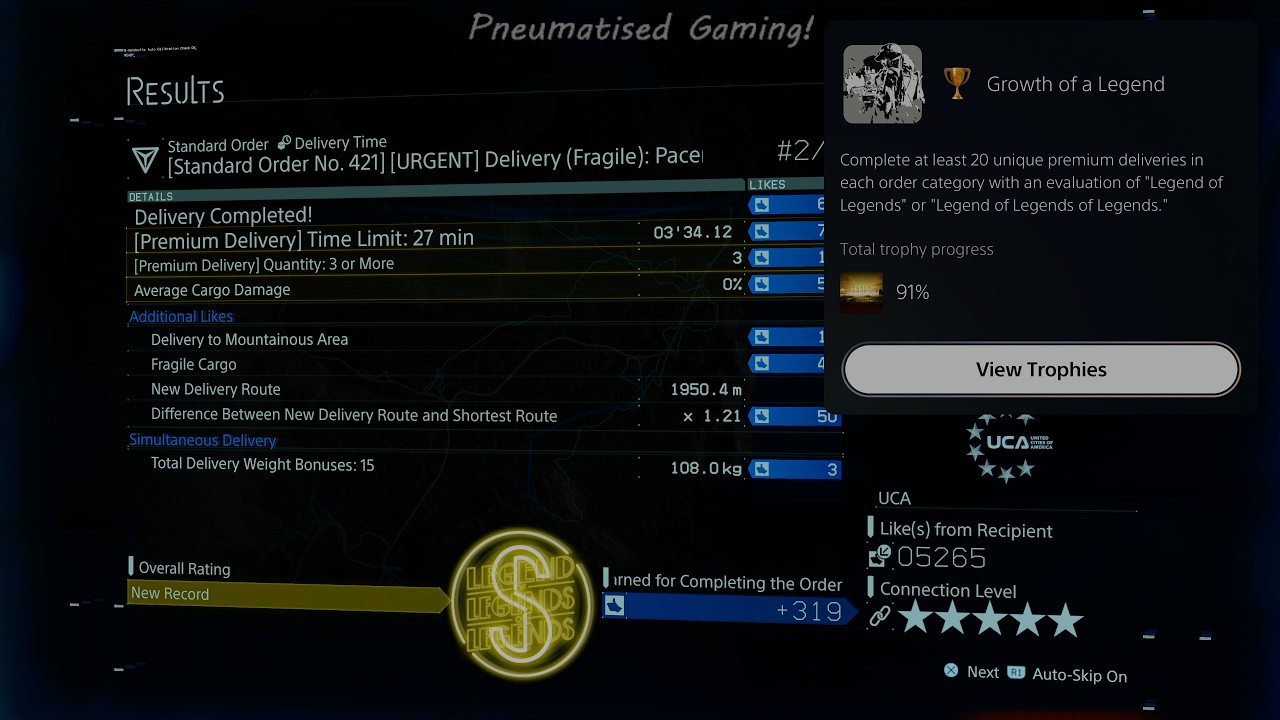 😊🎮 Pneumatised Gaming! Death Stranding (first playthrough, very hard) (PS5) (4K HDR) (20260309)