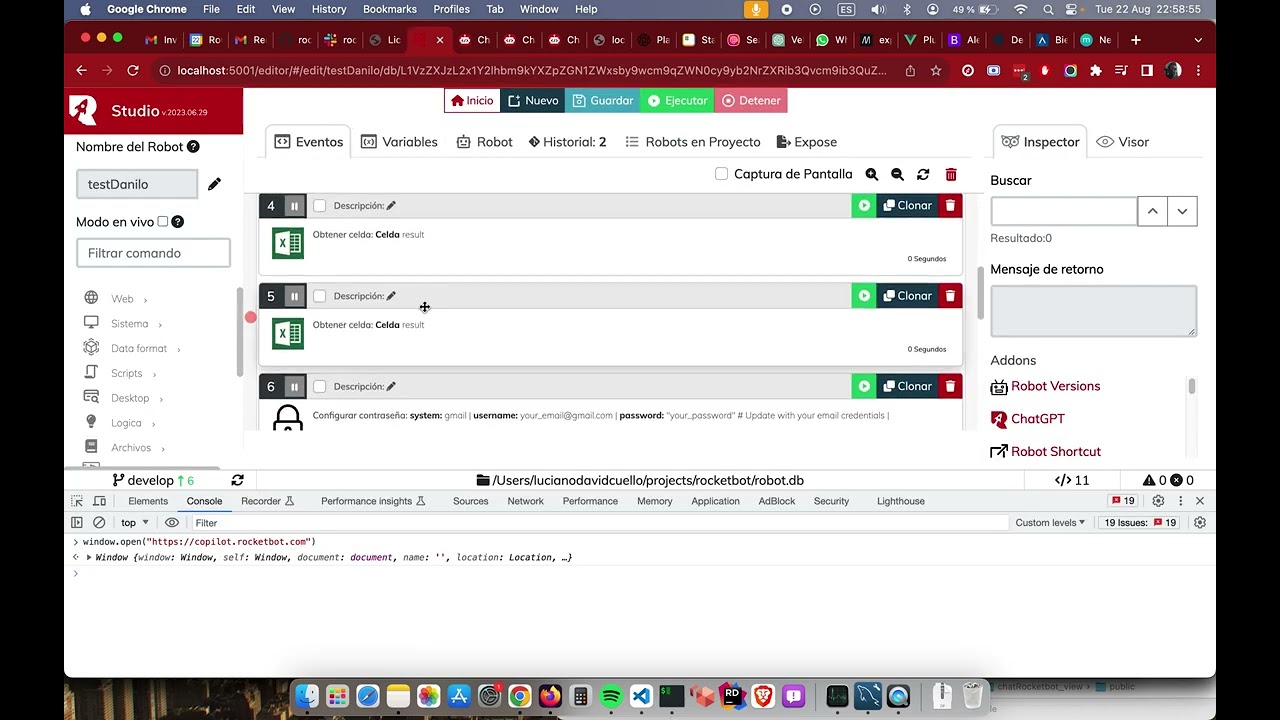 Rocketbot Studio - Copilot