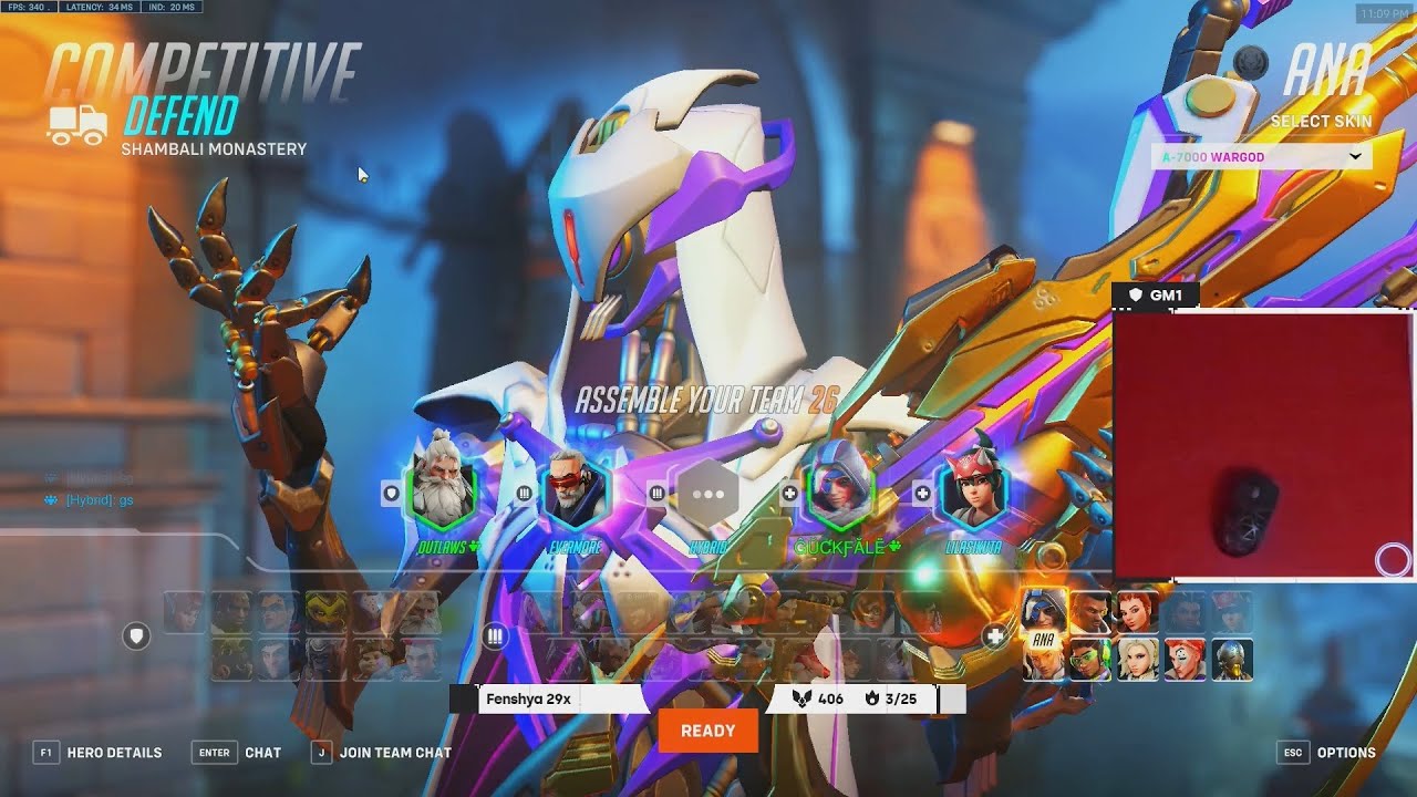 Ana new Mythic Skin! Gale ANA Season 6 Top 500 Gameplay