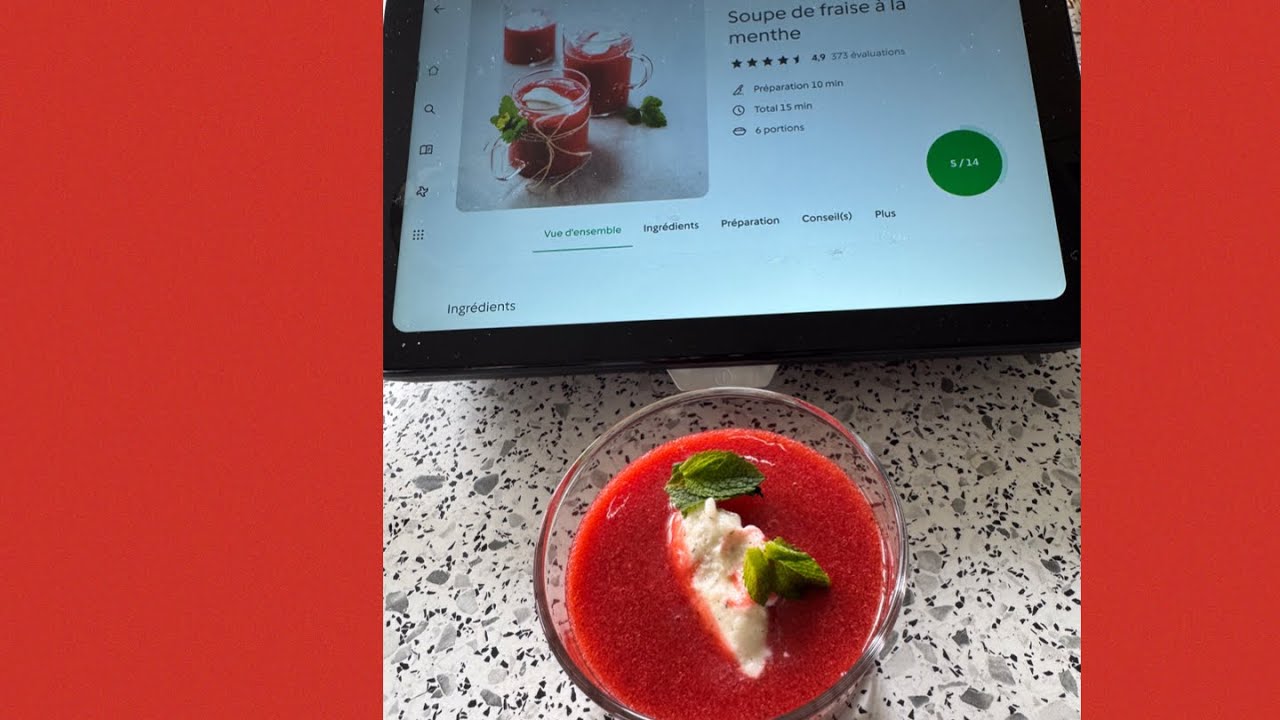 Soupe de fraises à la menthe @thermofansylvieconseillere8988