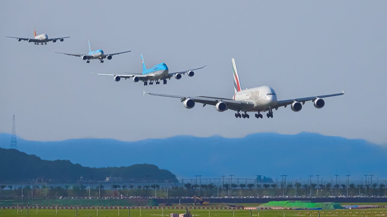 🇰🇷 SEOUL Incheon Airport Plane Spotting + Aircraft & Flight Route Information Subtitles !