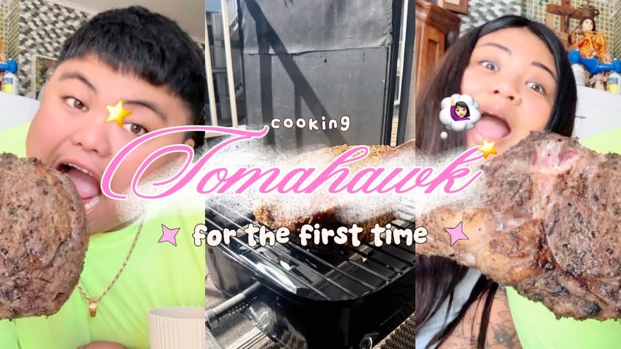 My Boyfriend Tried Cooking Tomahawk Steak & Lamb for the First Time… 