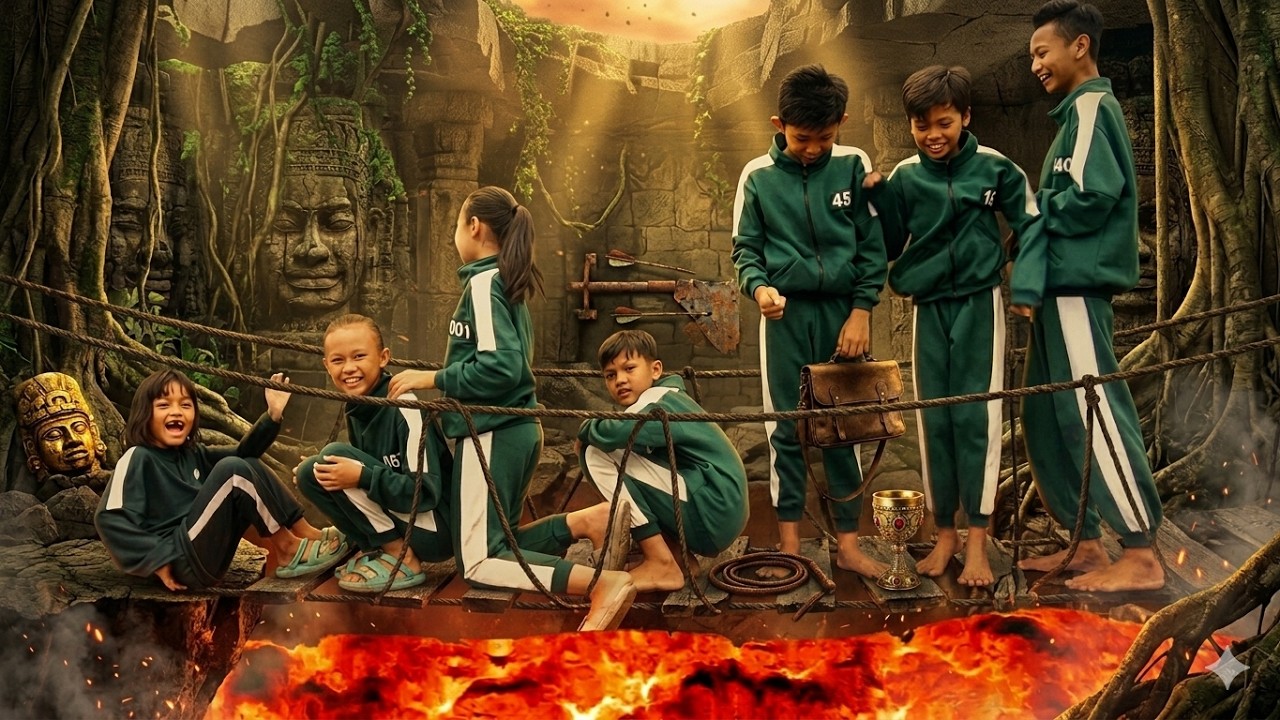 THE FLOOR IS LAVA PAKAI BAJU SQUID GAME | Princess Rara