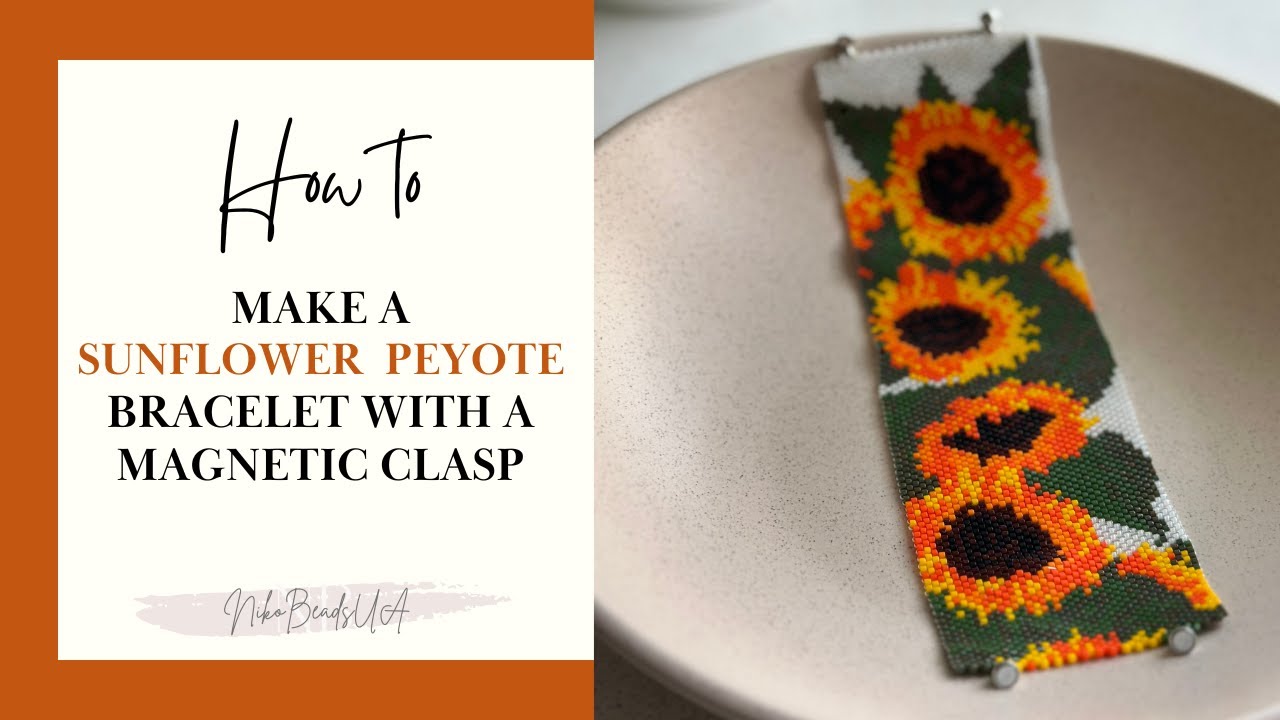Stunning Statement Piece: Creating a Peyote Sunflower Bracelet - Even Count Peyote Stitch Tutorial