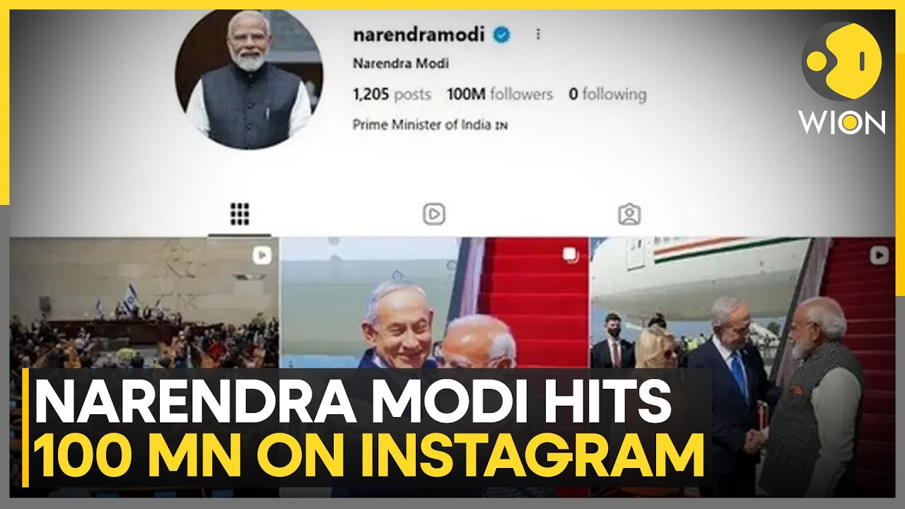 Narendra Modi Becomes First World Leader To Reach 100 Million Milestone on Instagram | WION News