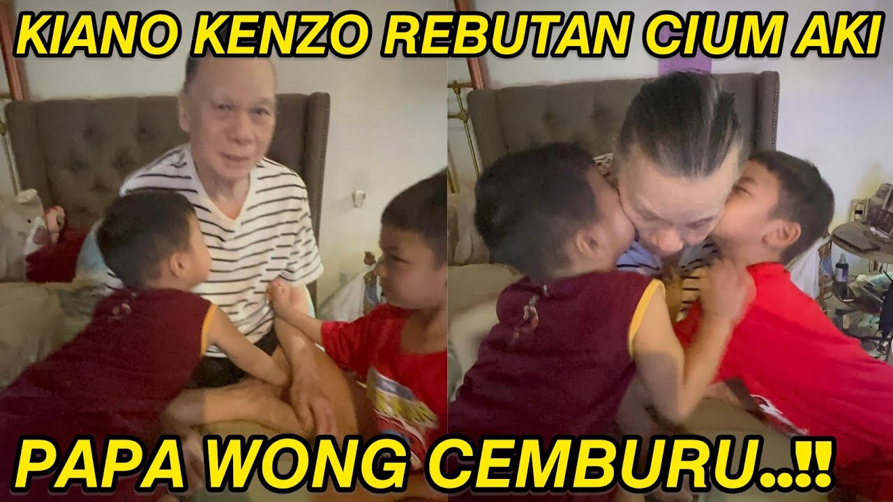 KIANO KENZO REBUTAN CIUM AKI JOHNY.. PAPAWONG CEMBURU‼️ GAK LAKU😣 SAKING KANGEN AKI JOHNY🥰