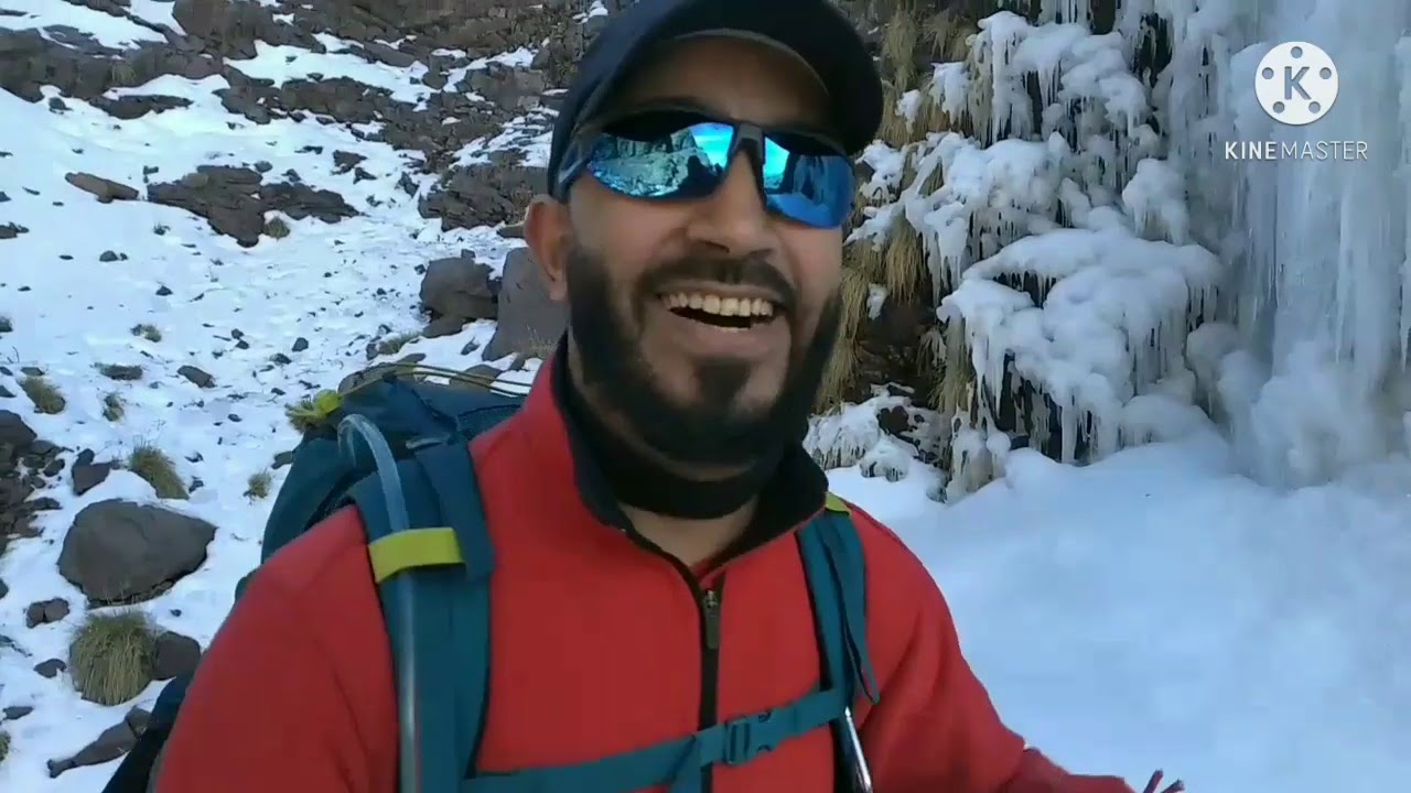 بلاطو تازاغارت في أصعب فترة في السنة plateau tzaghart 3996m en hiver  sommet tazaghart  parc toubqal
