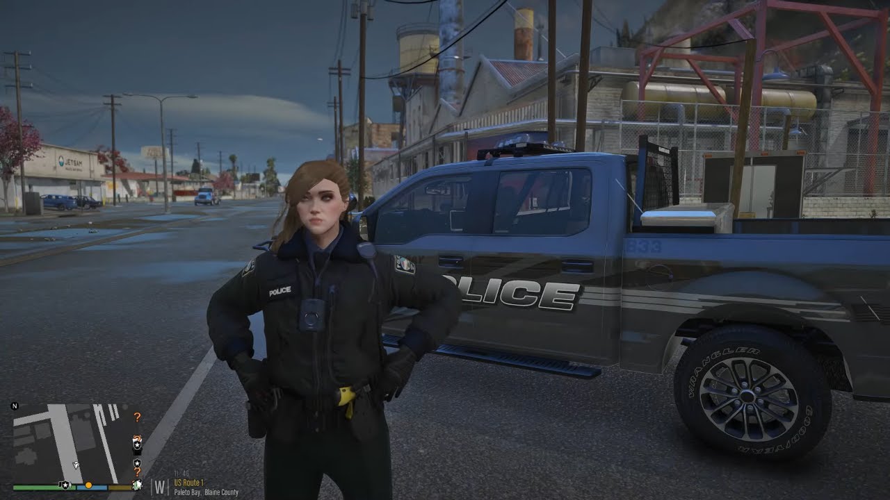 Gta 5 LSPDFR Playing As A Paleto Bay P.D Female Officer - F150 Patrol #gta #gta5 #lspdfr