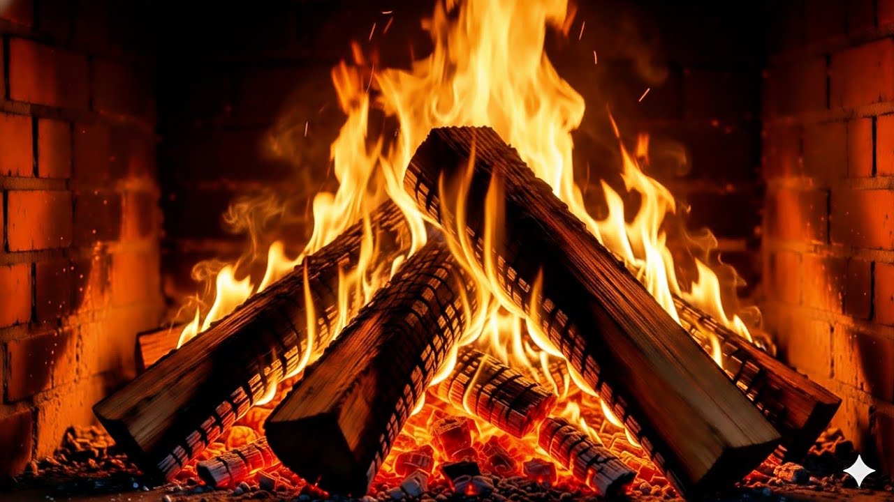 🔥 Cozy Fireplace Ambience with Crackling Fire Sounds | Relaxing & Calm Atmosphere - 4K