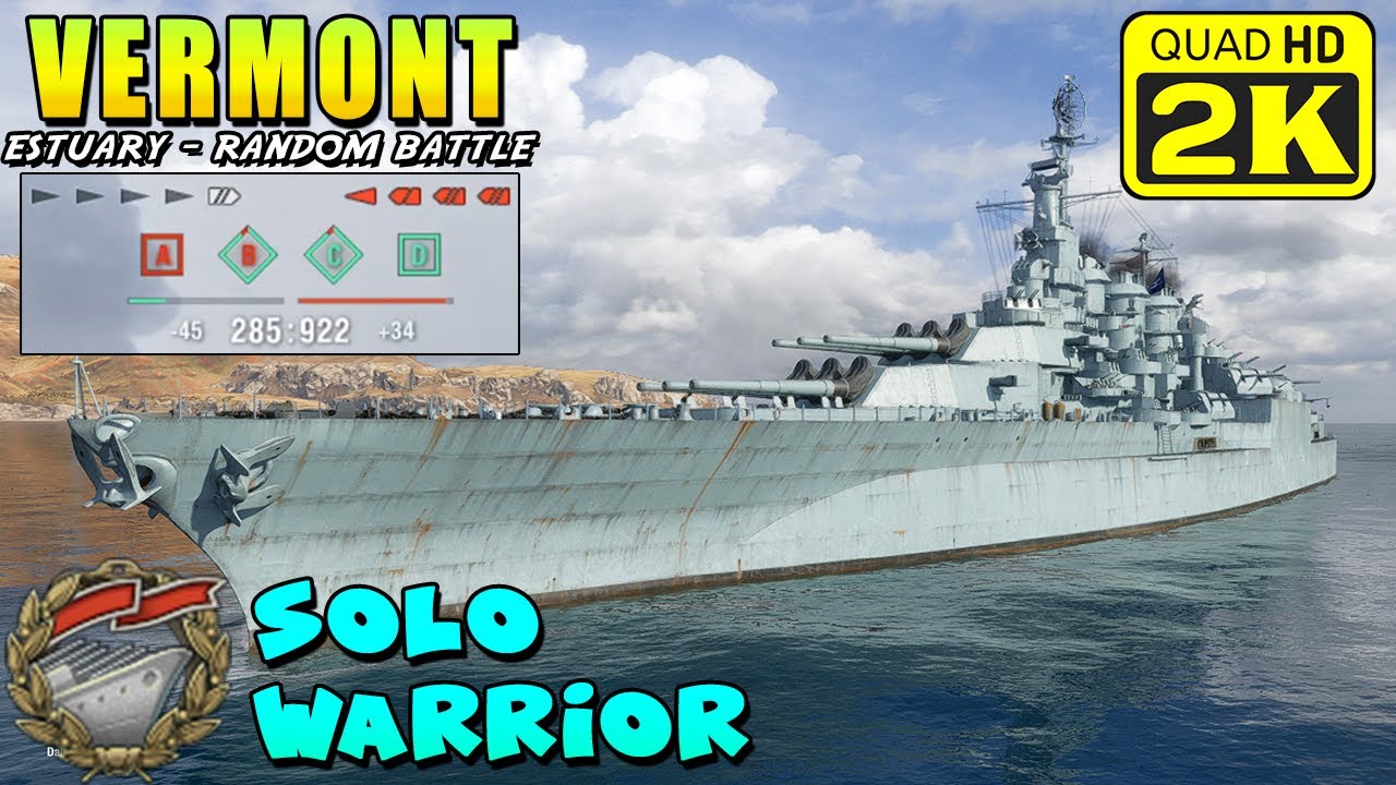 Battleship Vermont - 600 points behind and alone against 4 enemies