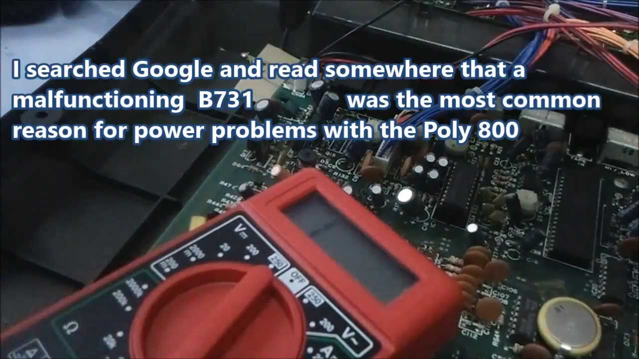 Poly 800 Repair video with music by Arrayzable - Power on problem!