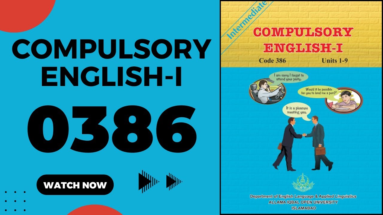 AIOU 386 Guess Paper 2025 Code 386 Past Papers 386 Code Compulsory English Important Questions