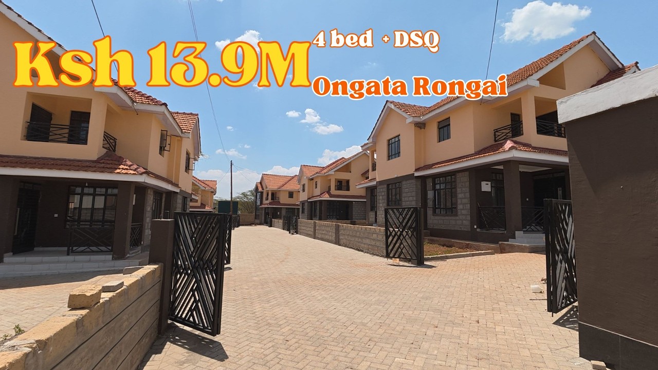 KSh 13.9M 4-Bed Maisonette + DSQ Tour in Ongata Rongai | Gated Community Big Compound #RealEstate