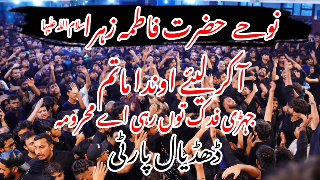Dhudial Party Nohay Aa Ker ly Onda  Matam Gehri Fidak Tu Rahi Mehroom Ay Bibi Fatima Noha 2024-25
