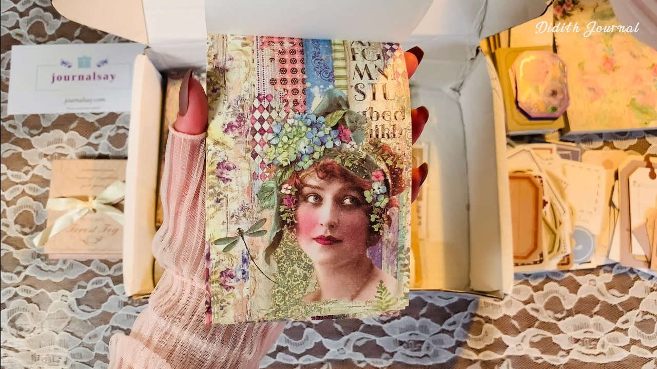 ASMR l Unboxing Aesthetic Vintage/Retro Stationery Haul ft. @journalsay shop