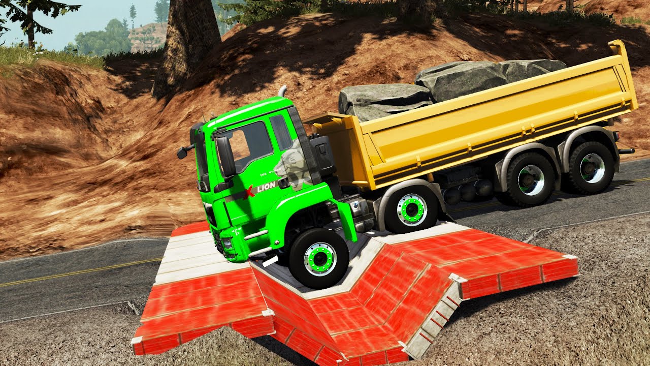 Cars vs Upside Down Speed Bumps #14 | BeamNG.DRIVE
