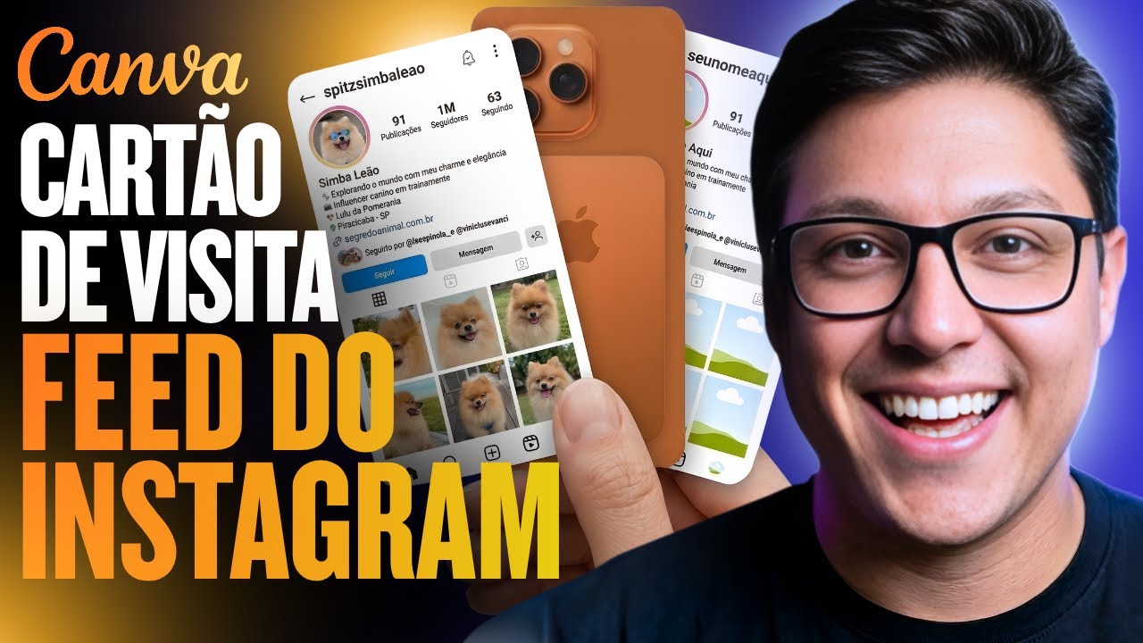 Como Fazer Cart&atilde;o de Visita Feed do Instagram no Canva (Passo a Passo 2026)