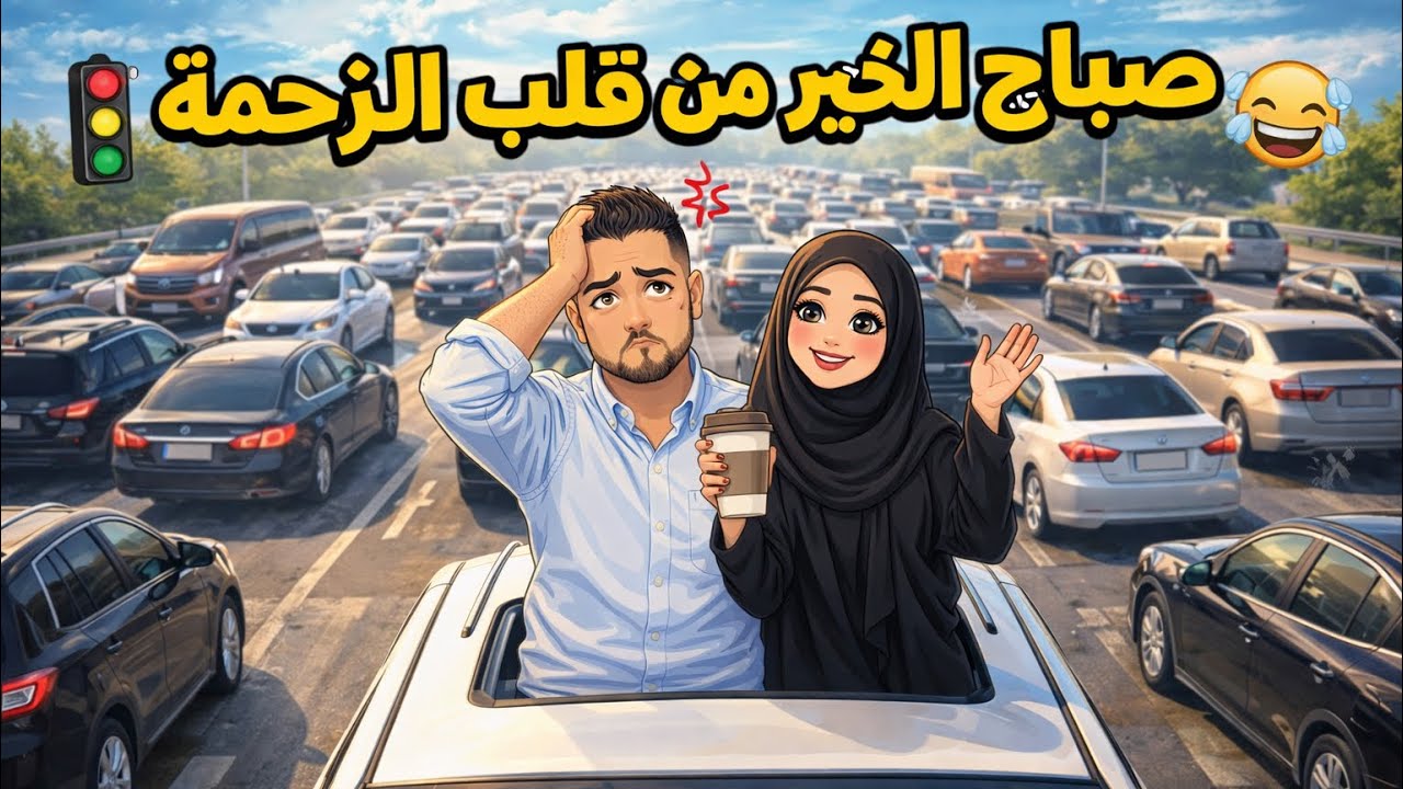 🌤️ يومنا بدأ بزحمة… بس الابتسامة موجودة 