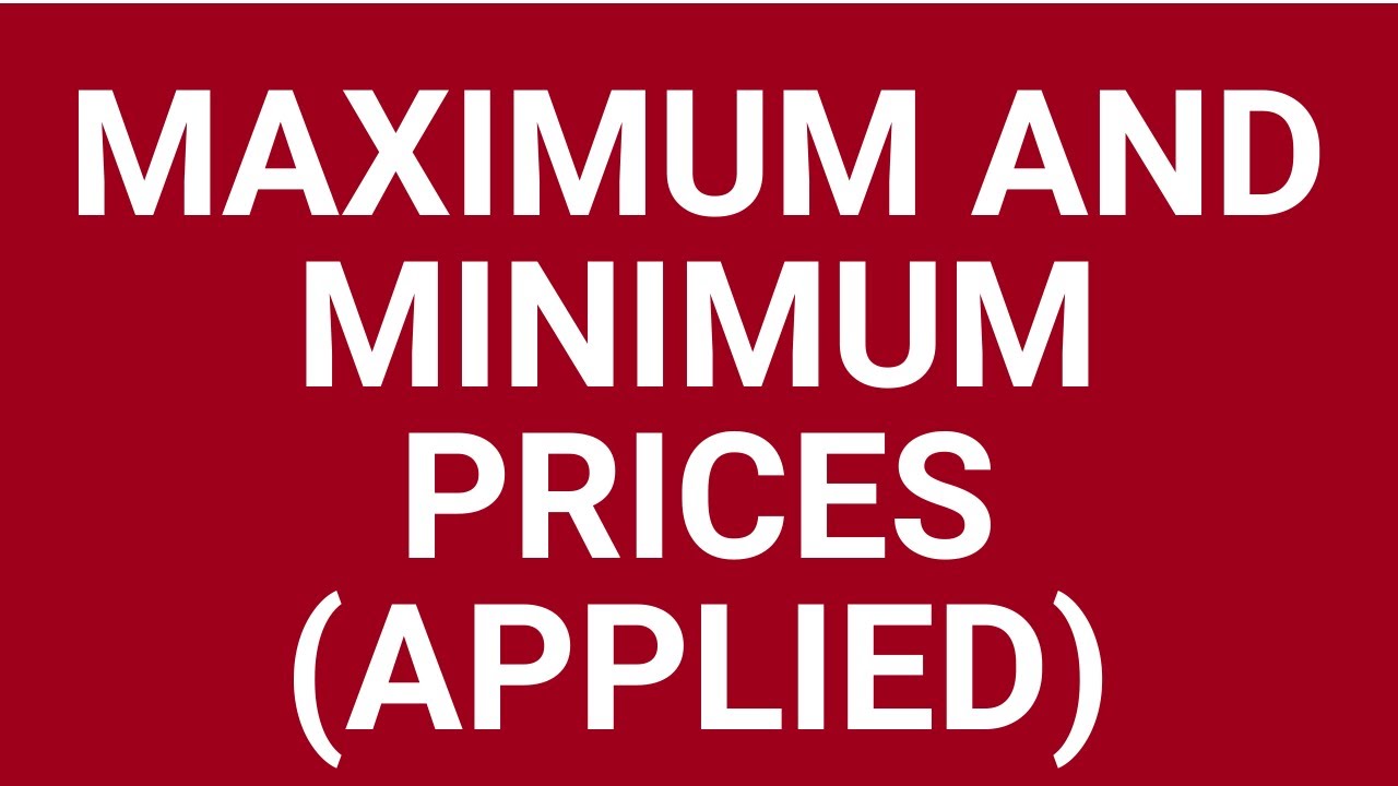 Maximum and minimum prices (applied)