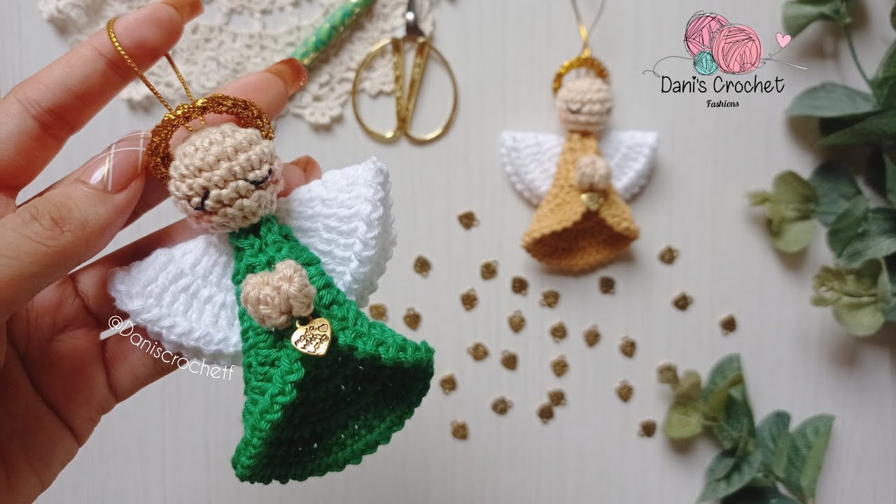 teje adorable ANGELITO | patrón facil a crochet | adorno/recuerdo 😇