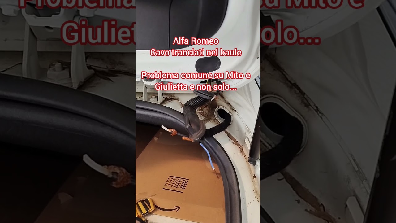 Portellone non si apre luci posteriori non funzionano Alfa Romeo Giulietta Mito difetti cavi baule
