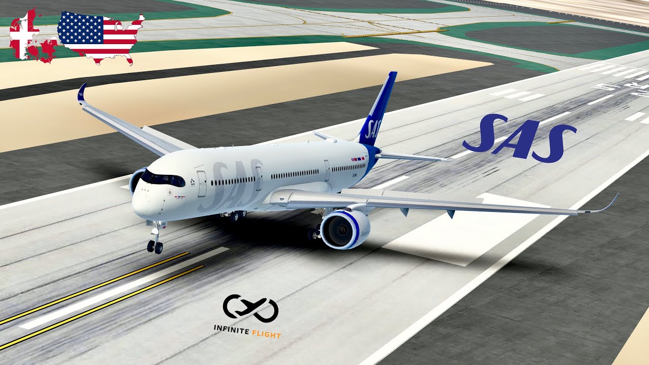 Infinite Flight: Copenhagen (CPH) to Los Angeles (LAX) | SAS | Airbus A350-900