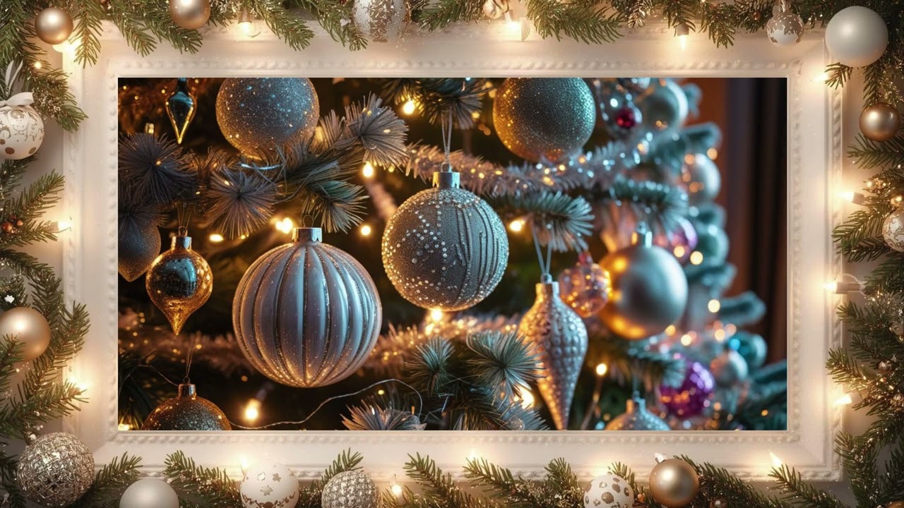 Christmas Baubles Screensaver / TV Art / Wallpaper / Frame Art / 4K / Christmas Tree