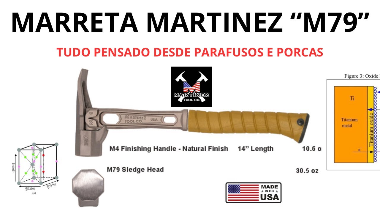 MARTELO  (MARRETA) DE TITÂNIO  MARTINEZ ELE FOI PENSANDO MUITO ALÉM. 