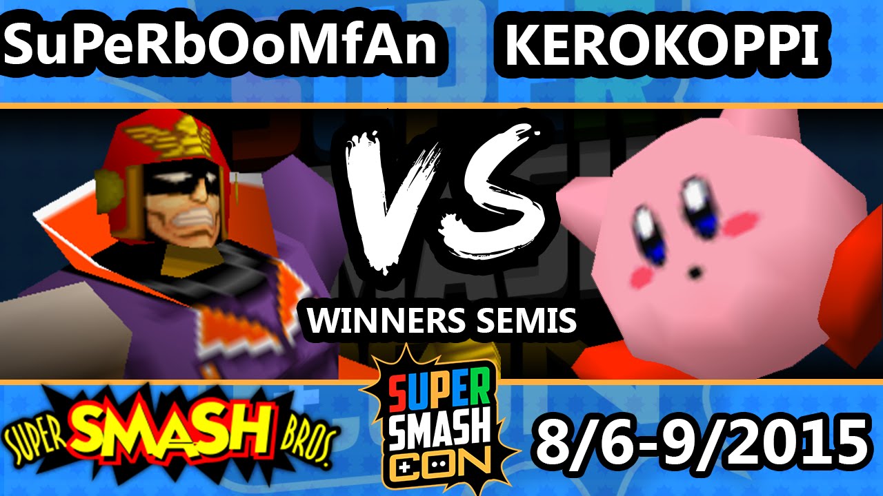 Super Smash Con - SuPeRbOoMfAn (Captain Falcon) Vs. KeroKeroppi (Kirby) - Winners Semis - Smash 64