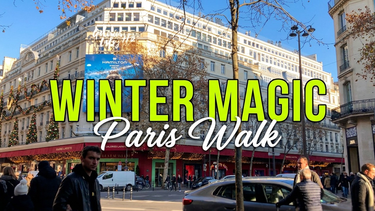 Paris Walking Tour December Opéra Garnier & Department Stores Winter City Walk France