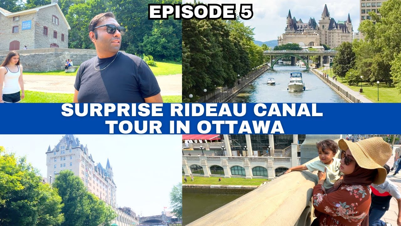 WE NEVER SEEN THIS BEFORE!! Rideau Canal Tour Downtown Ottawa Walking 🇨🇦 Toronto to Montreal EP 5