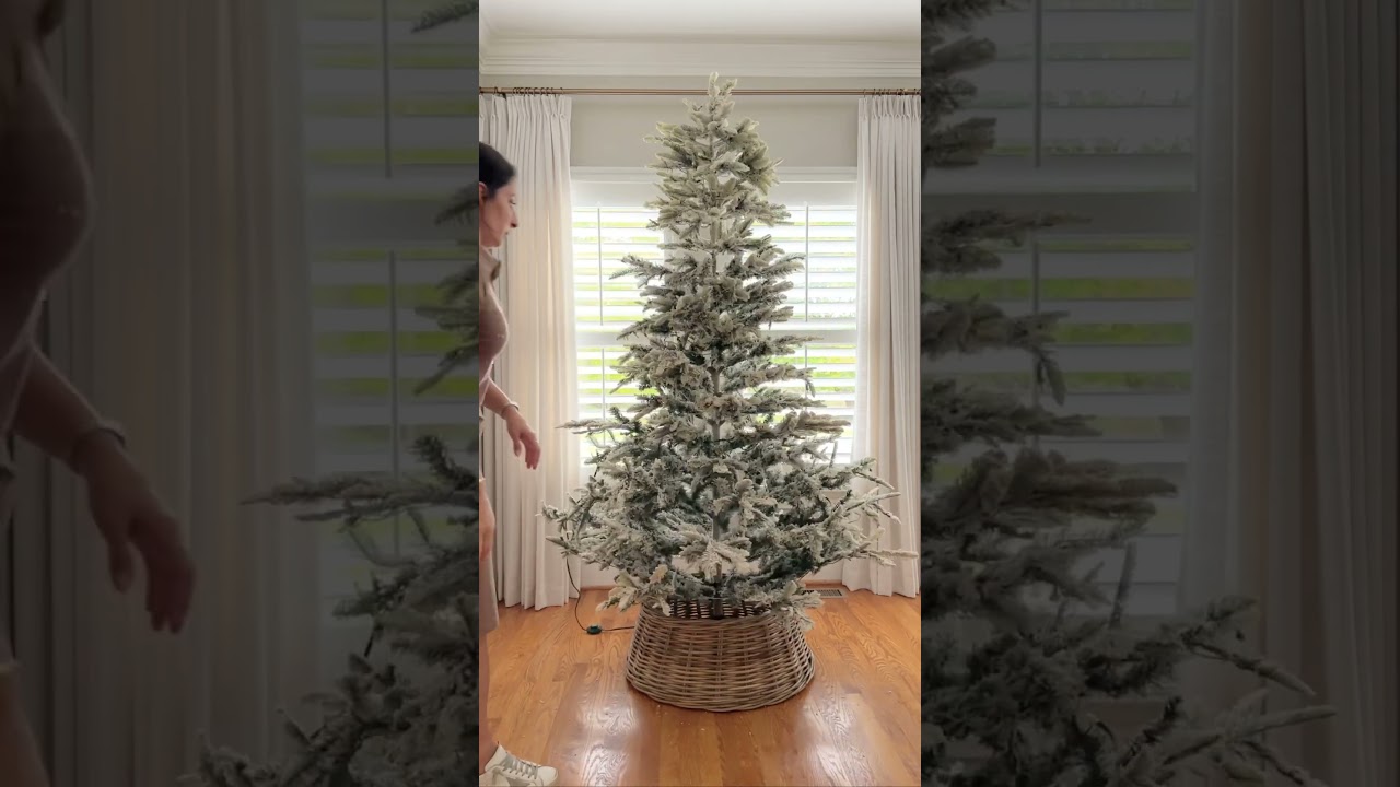 FLOCKED Christmas Tree from Amazon! #christmastree #amazonchristmas  #whitechristmas