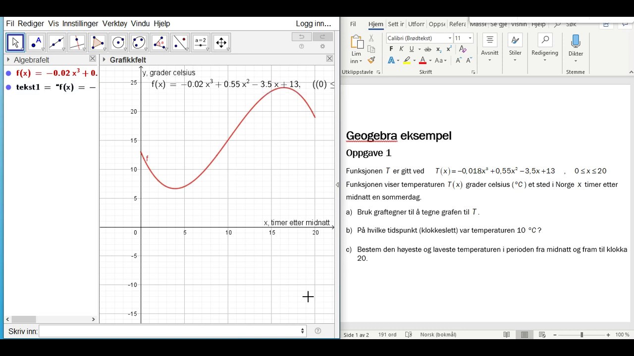 Geogebra oppgaver