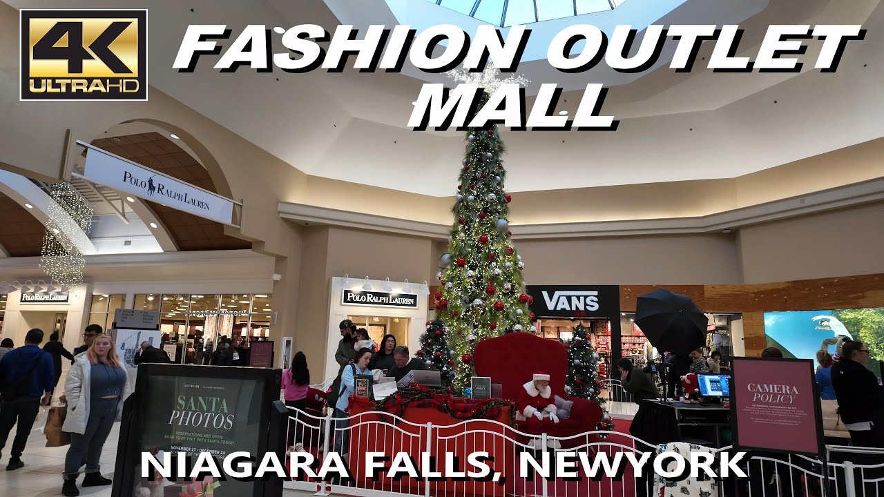 4K Mall Walk - Fashion Outlet Mall in Niagara Falls, USA