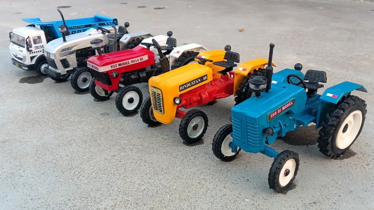 Mini Eicher 557 Tractor And VST 9054 di  Tractor Cleaning Video l Tractor Truck Mud Washing Video 🚜