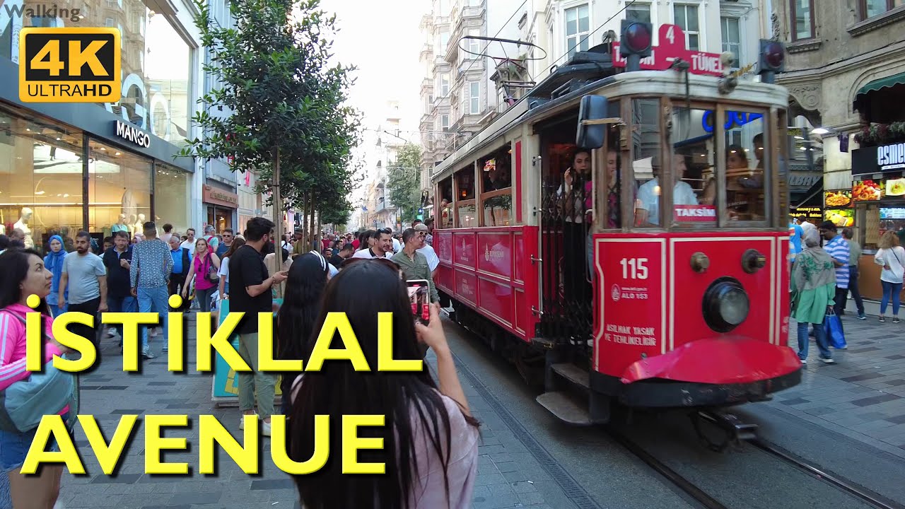 Istanbul İstiklal Street Fast Walking Tour 4K UHD 50fps - ممشى اسطنبول