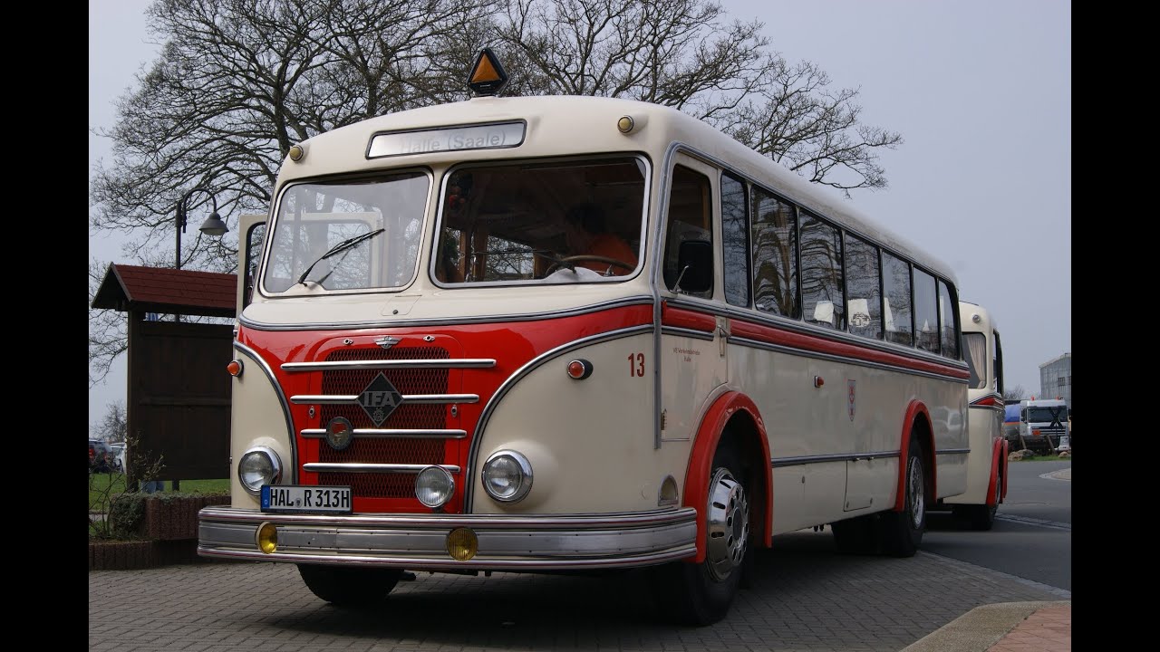 H6 BUS H6B/L mit Anhänger Oldtimer Omnibus Bj 1956 WERDAU HORCH IFA DDR OMSI