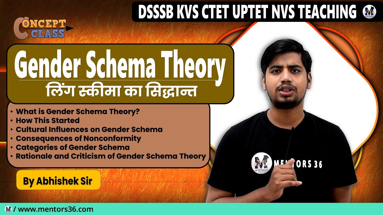 Gender Schema Theory - लिंग स्कीमा का सिद्धान्त - Sandra Bem by Abhishek Sir on Mentors 36 #cdp