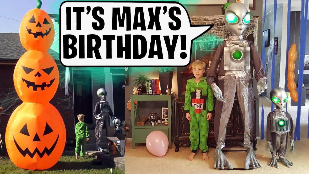 Max kończy 6 lat! Urodzinowe rozpakowywanie animatronik&oacute;w i dmuchańc&oacute;w, otwieranie prezent&oacute;w, zabawki Minecraft!