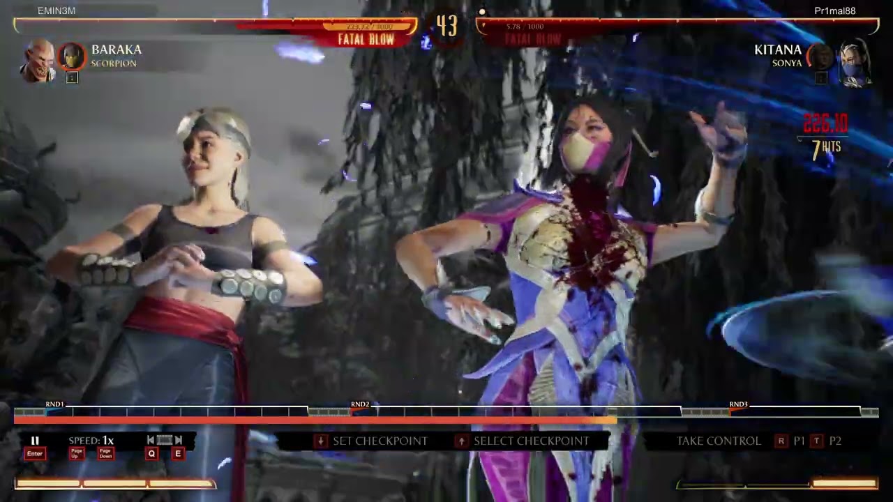 MK1 Ranked VS a good Kitana player