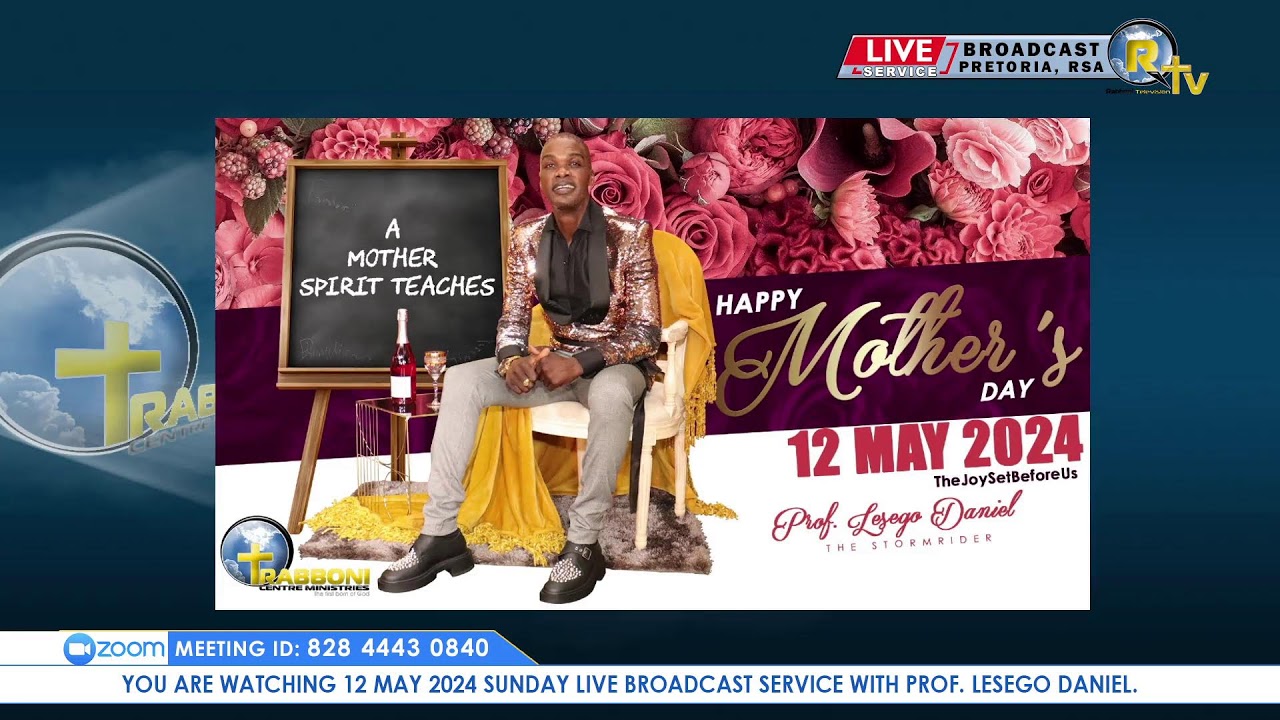 12 MAY 2024 SUNDAY  LIVE BROADCAST SERVICE WITH PROF. LESEGO DANIEL AND SONS PART 1