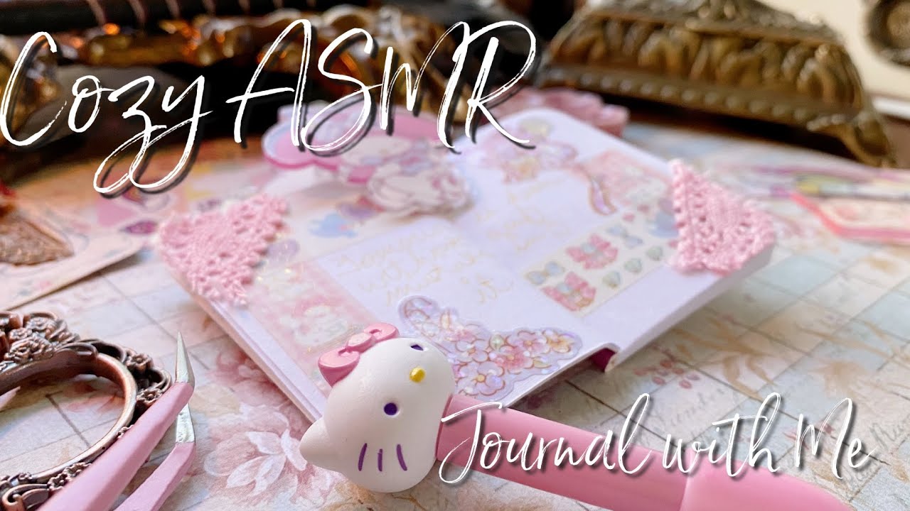 Cozy ASMR Art Journal 🩷🐰 My Melody Aesthetic | Sanrio Diary | No Talking