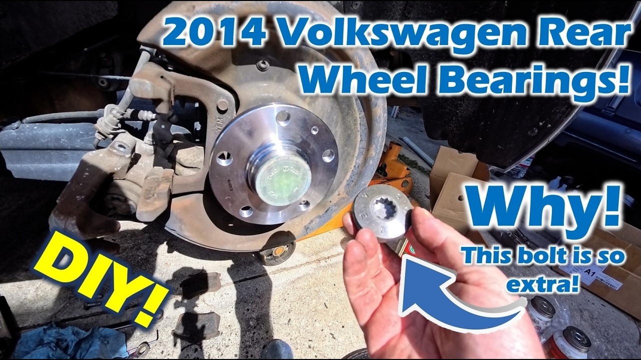 Как установить подшипники задних колёс и датчики скорости на VW Beetle! Сделай сам прямо на подъе...