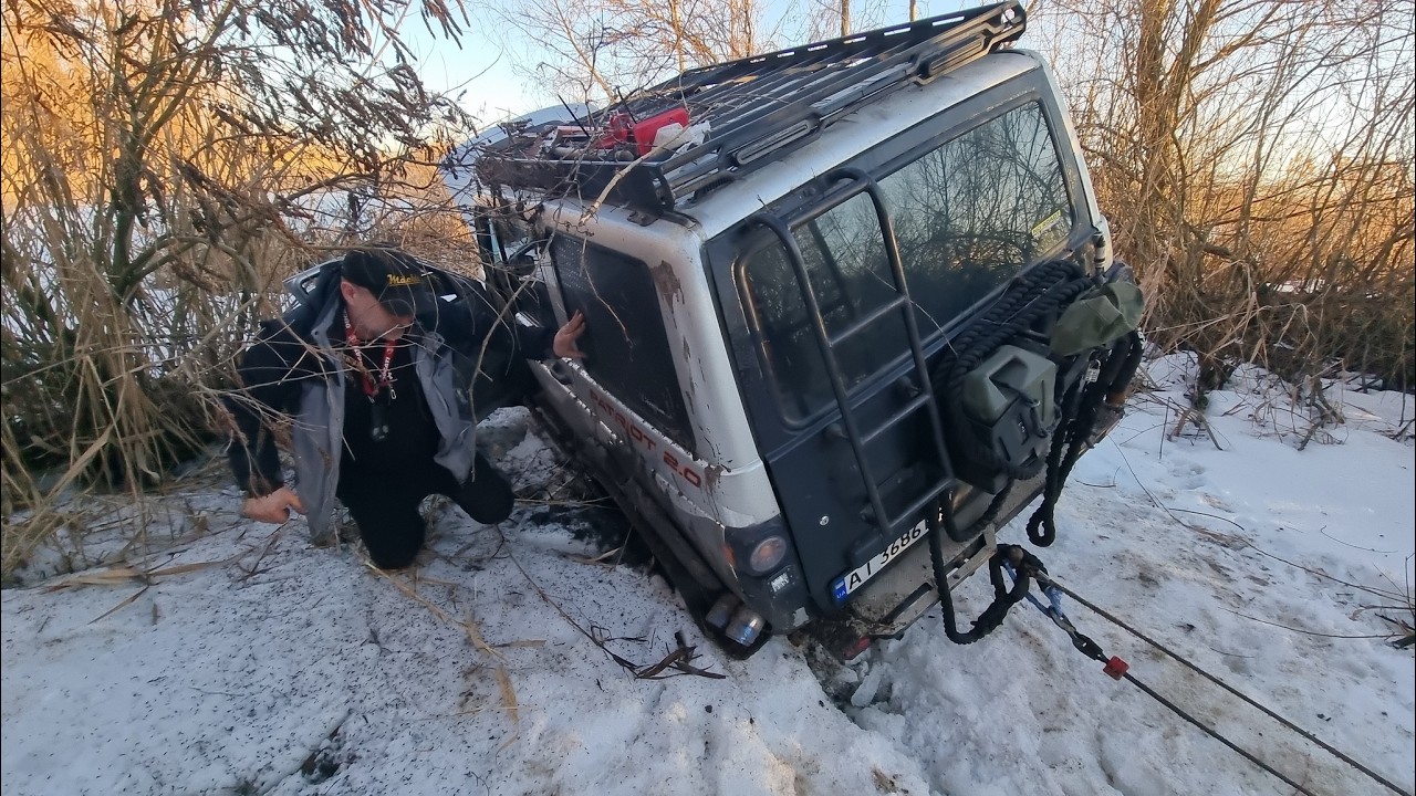Ледяной #OFFROAD-капкан на берегу Десны, все только начинается