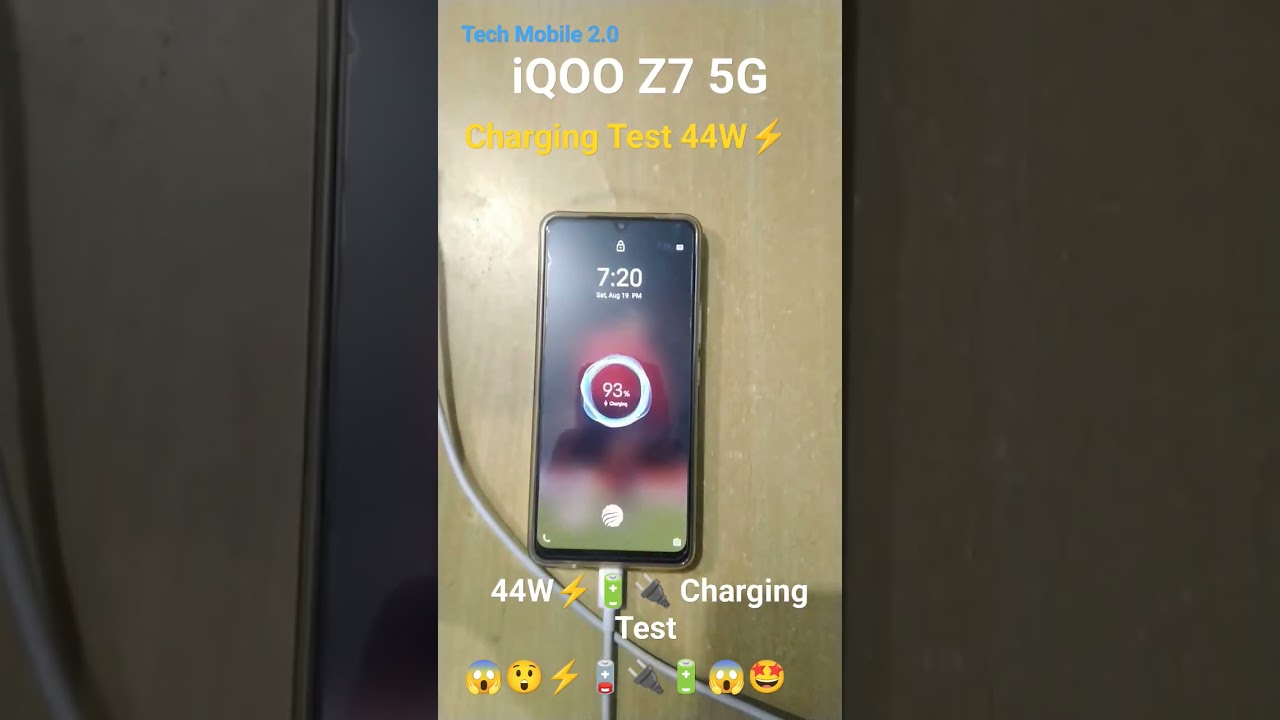 IQOO Z7 5G Charging Test 🔋⚡ Iqoo Z7 44W Charging test #shorts Charging test #trending #ytshorts #5g