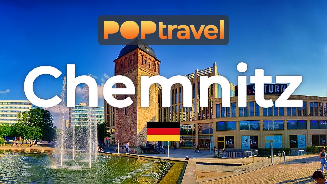 Хемниц, Германия 🇩🇪 - Летний тур - 4K с субтитрами