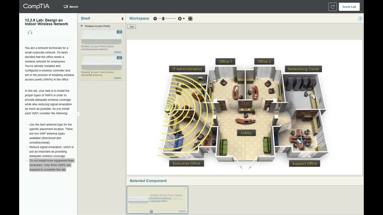 12 2 8 Lab Design an Indoor Wireless Network