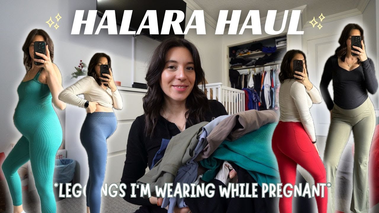 HALARA LEGGINGS HAUL AND REVIEW | butt lifting, tummy control, crossover, high waisted + maternity