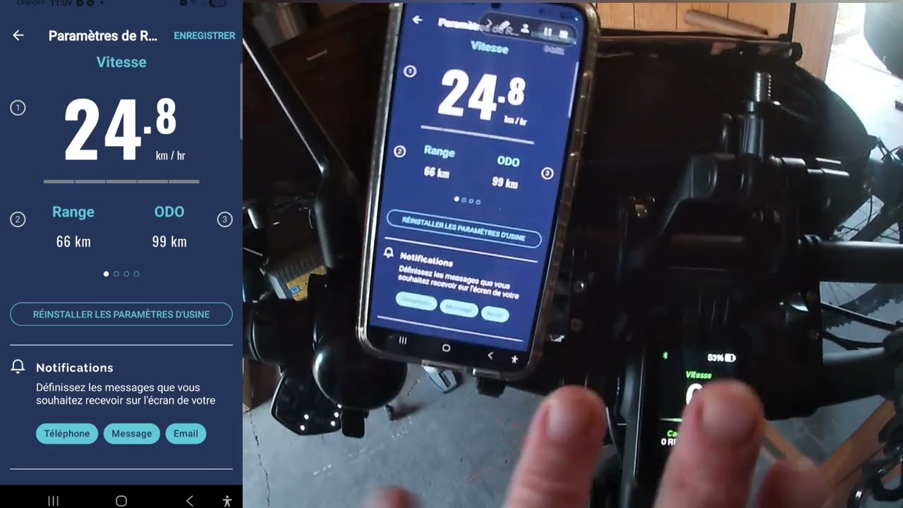 Petit aperçu du logiciel RideControl  avec quelques fonctionnalités et en particulier du GPS